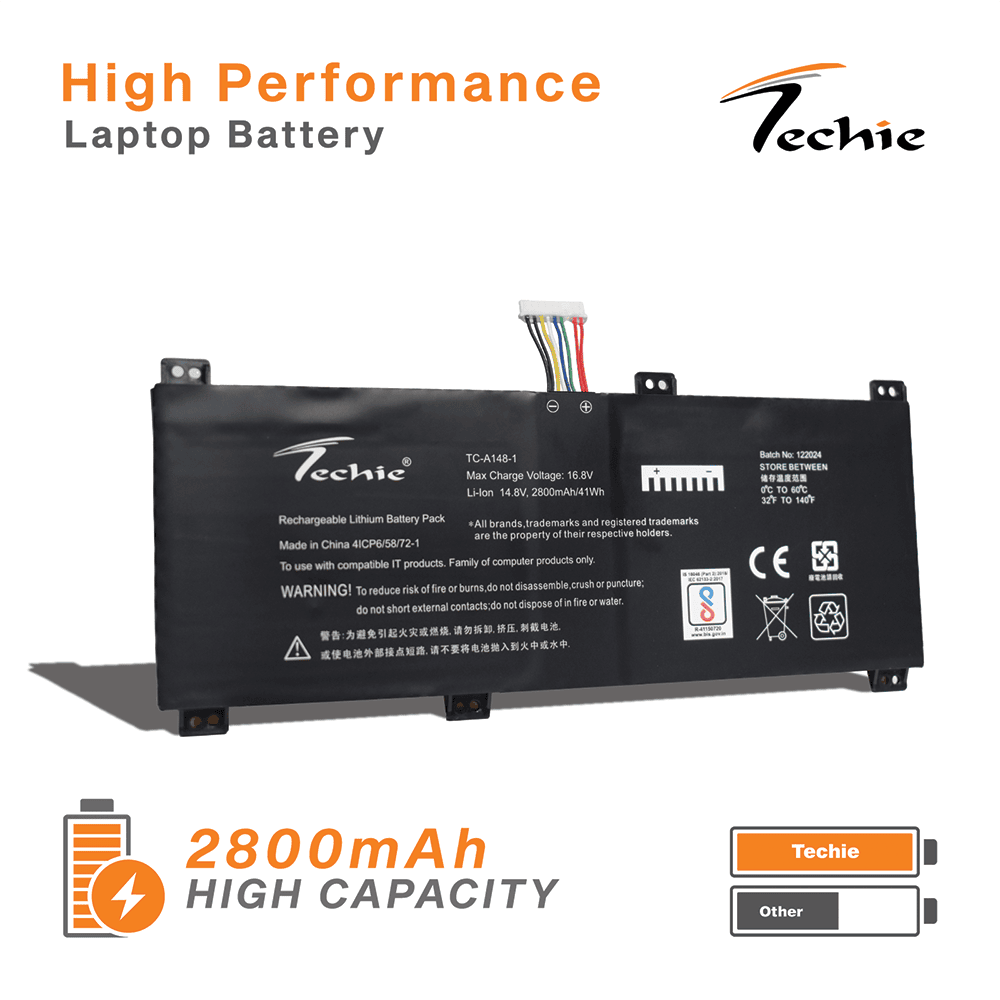 Techie Laptop Battery for Huawei HB6081V1ECW, MAGICBOOK PRO, MATEBOOK D 16, HBL-W19, HVY-WAQ9 Laptops (2800mAh, 4-Cell)
