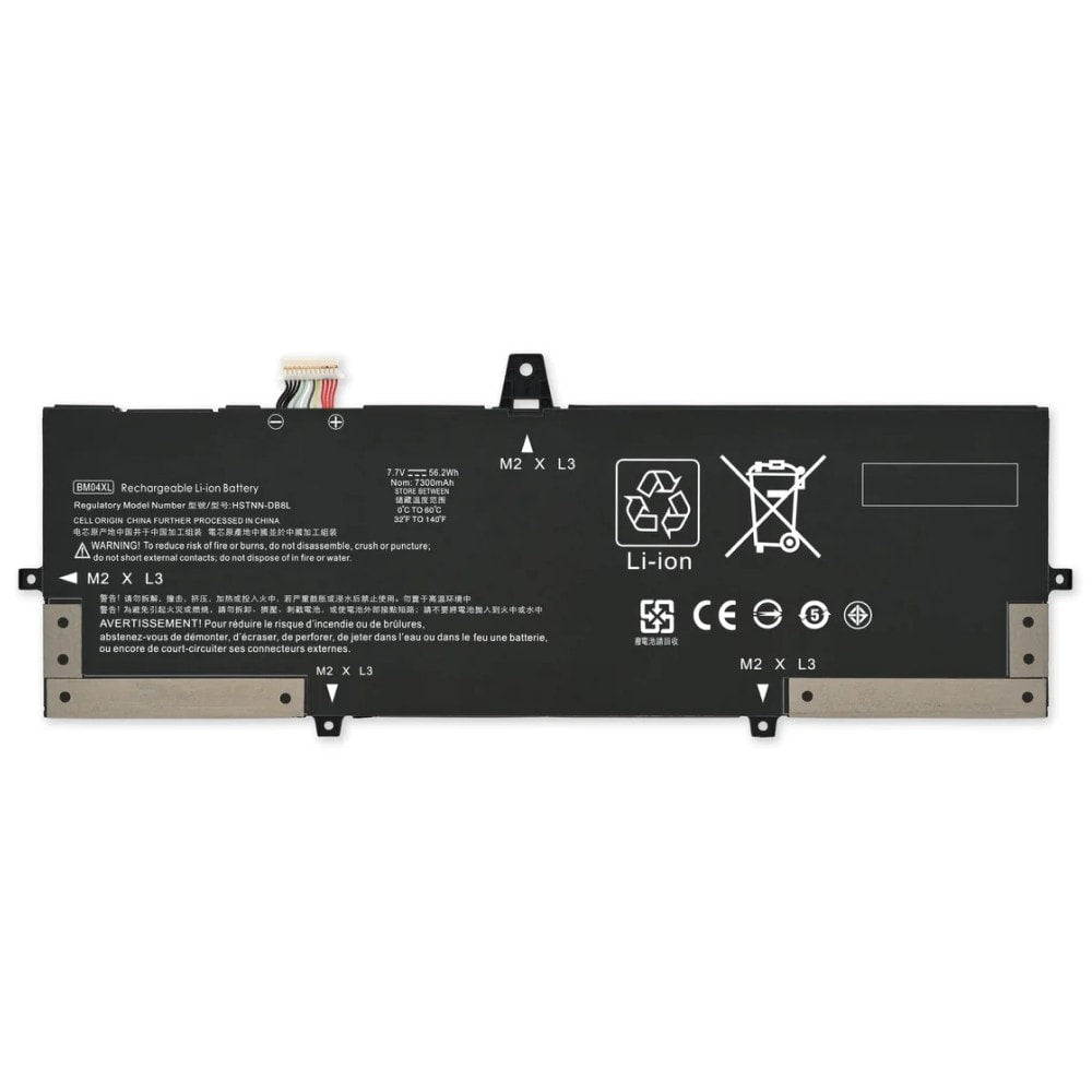 Techie Compatible BM04XL Laptop Battery for HP EliteBook x360 1030 G3, HSTNN-UB7L (7.6V, 56.2Wh)