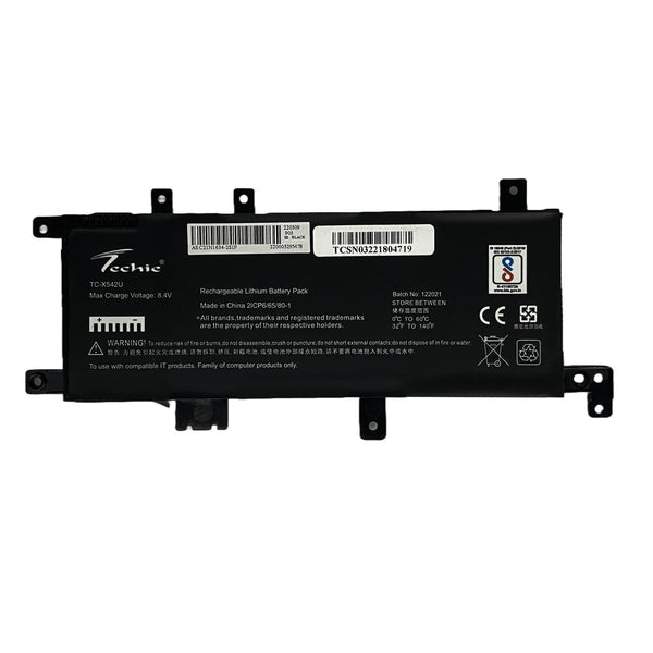 Techie Compatible Battery for ASUS C21N1634 - X542, R542UQ, FL8000U, F542UA Series Laptops (4000mAh, 2-Cell)