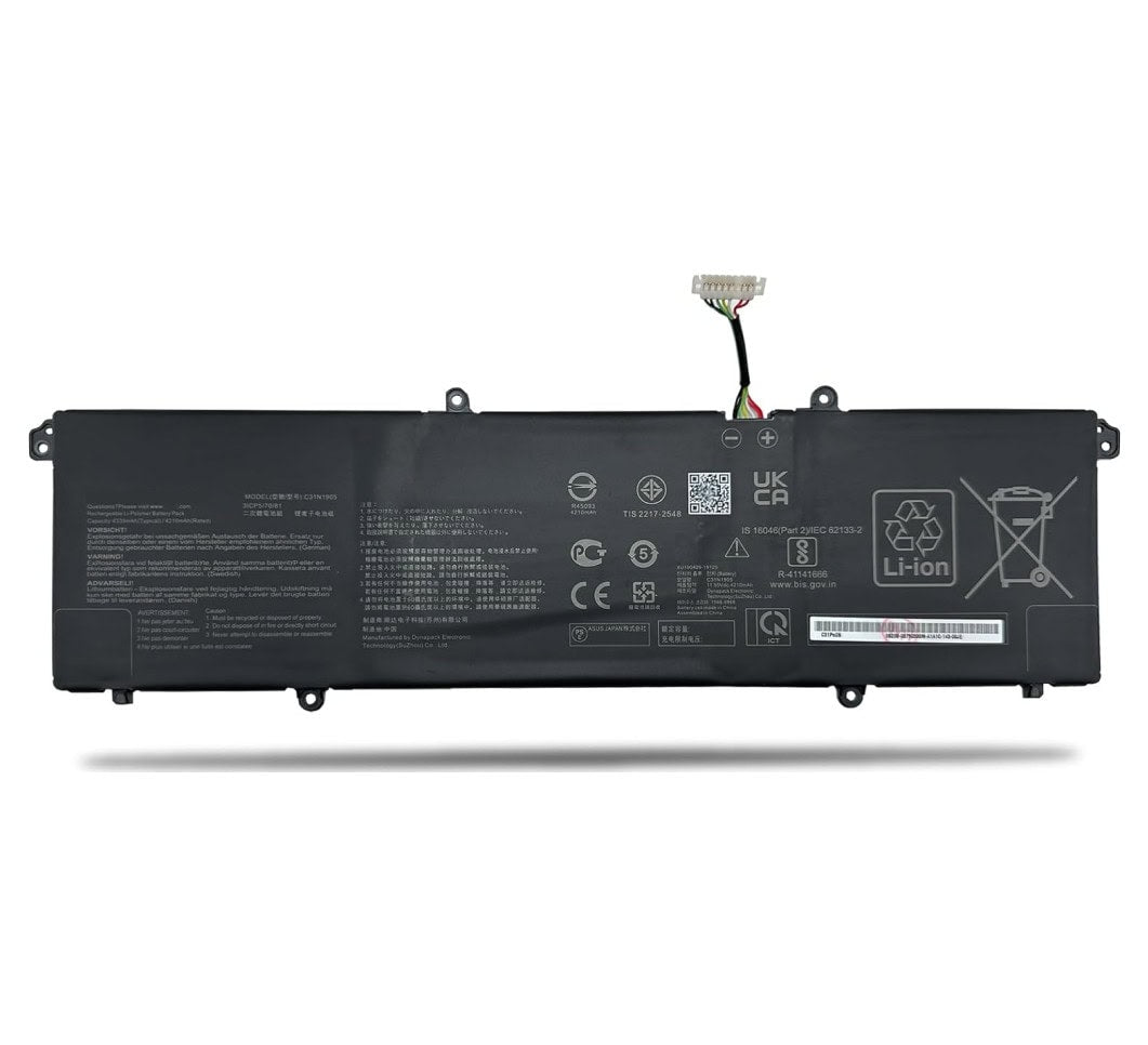 Techie Battery for Asus C31N1905, VivoBook 13 X321JQ, S15 S533FA, 17 X1704VA Laptops (3400mAh, 3-Cell)