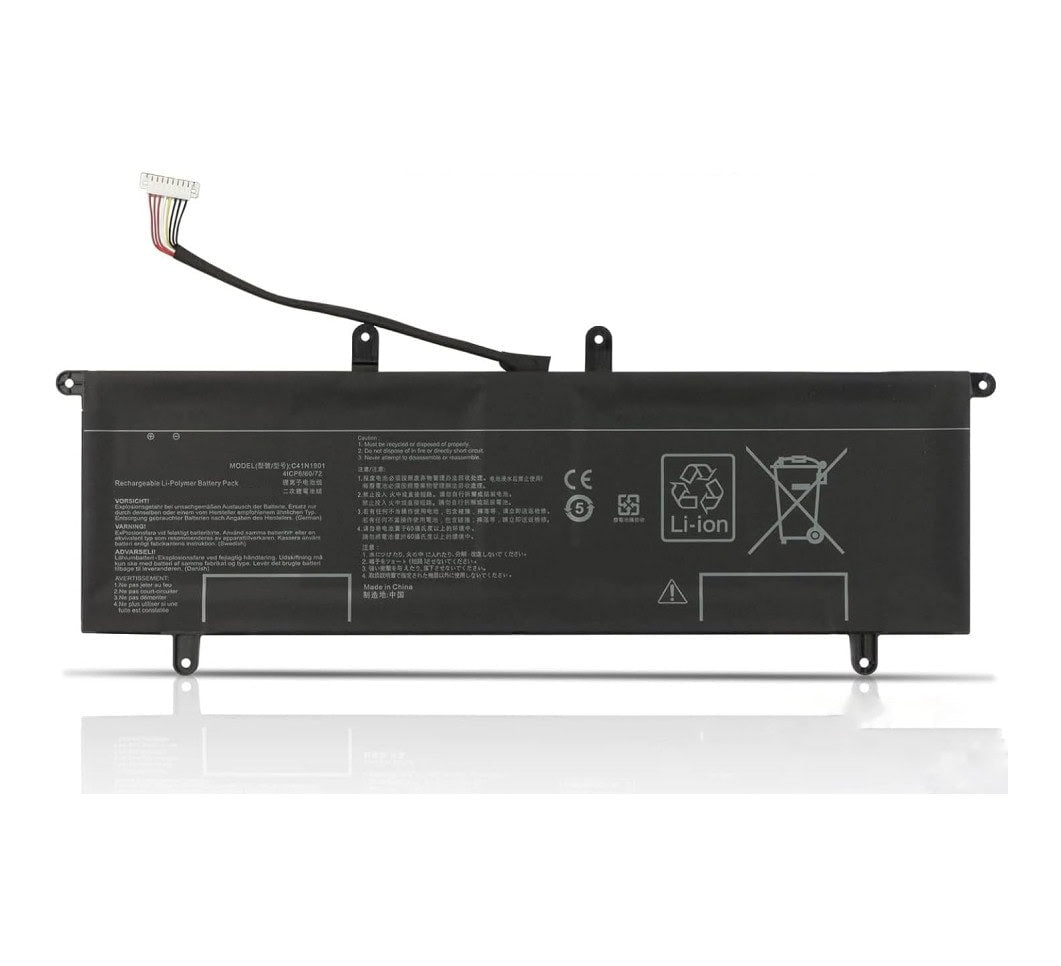 Techie Battery for ASUS C41N1901, ZenBook DUO UX481FA, ZenBook DUO UX481FL Series (3400mAh, 4-Cell)
