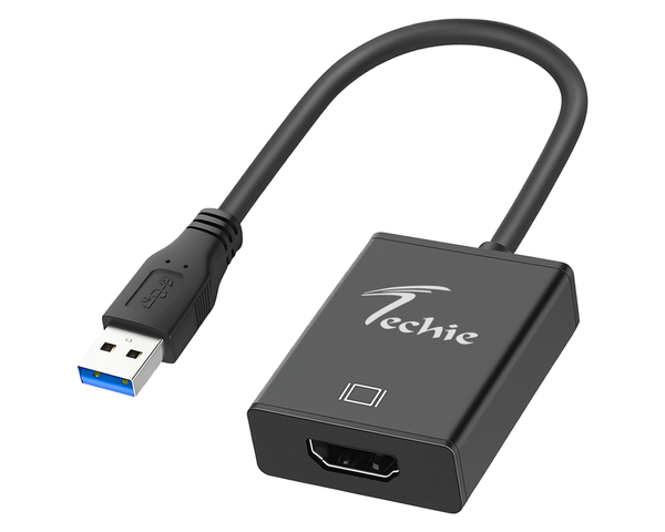 Techie USB 3.0 to HDMI Converter | Full HD 1080P Display Adapter | Laptop to TV/Monitor/Projector