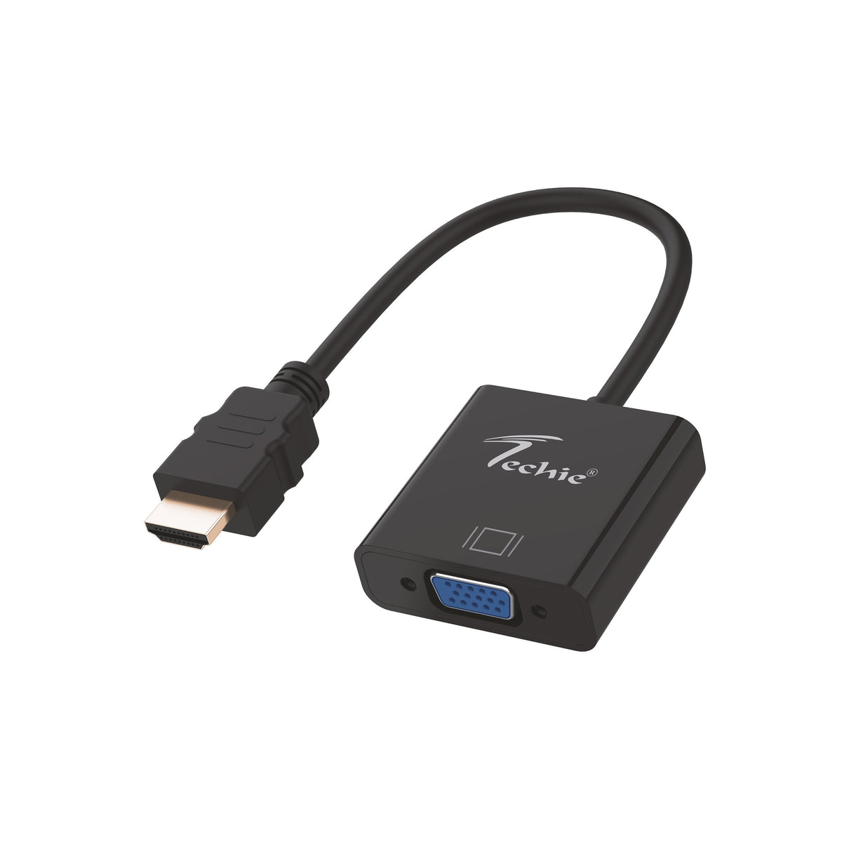 Techie HDMI to VGA Converter with Audio – VGA + 3.5mm Jack