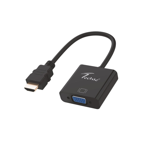 Techie HDMI to VGA Converter with Audio – VGA + 3.5mm Jack