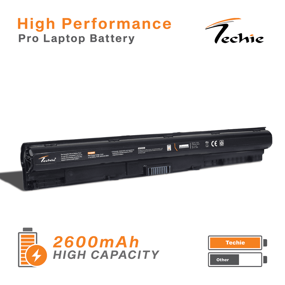 Techie Pro Series Laptop Battery for Dell 3451, M5Y1K - 4-Cell, 2600 mAh, Long Backup