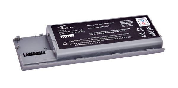 Techie Compatible Battery for Dell D620 - Latitude D620, D630, D631, Precision M2300 Laptops (4000mAh, 6-Cell)