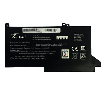 Techie Compatible Battery for Dell DJ1J0 - Latitude E7280, E7380, E7480 Laptops (3600mAh, 3-Cell)