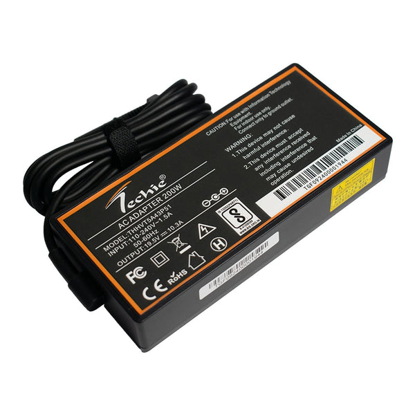 Techie 200W Laptop Charger for HP Envy 23, Envy 27, HDX 9000, ZBook 15 G1 Series (19.5V, 10.3A) 7.4*5.0MM Pin