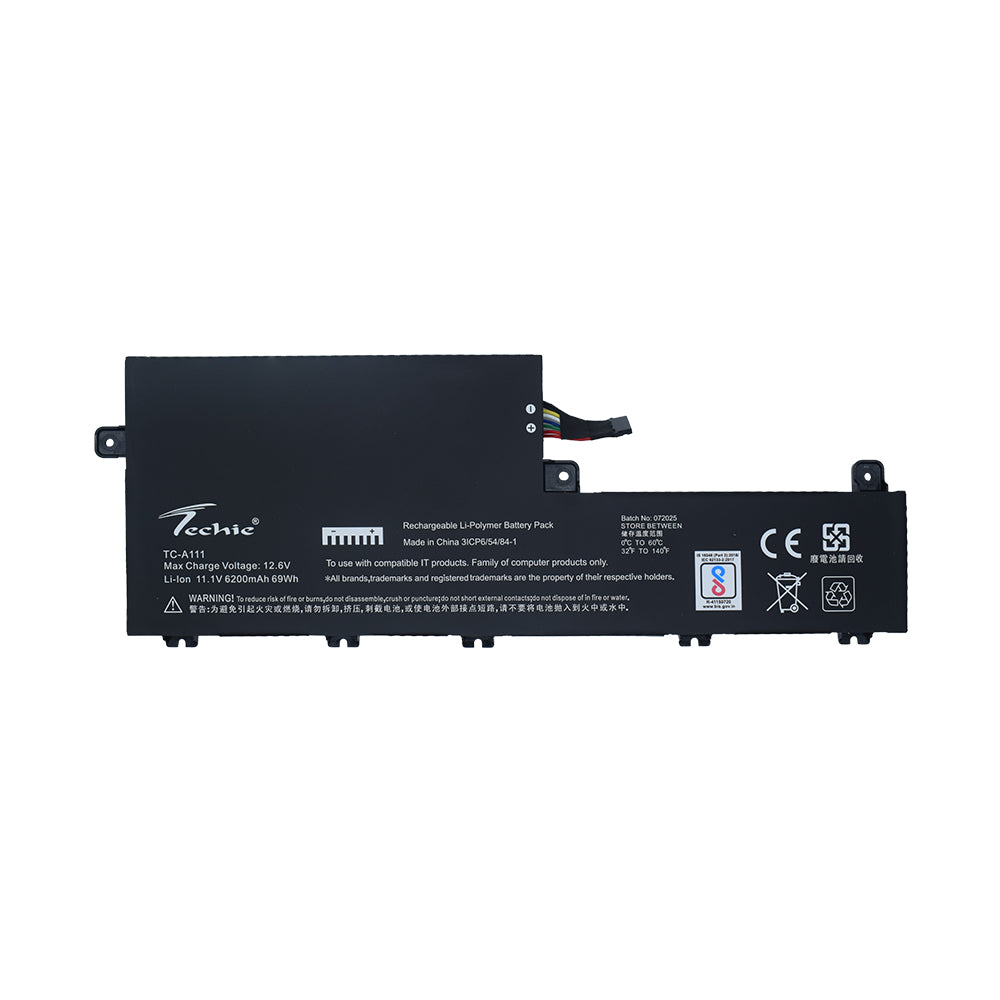 Techie Compatible Battery for Lenovo L19L6P72– ThinkPad P15v Gen 2/Gen 3, ThinkPad T15p Gen 1/Gen 2/Gen 3 Series Laptops (6200mAh, 6-Cell)