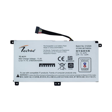 Techie Battery for Samsung PBUN3QB – NP300E5K, NP740U5L, 300E5K, 8500GM, 500R5M Series Laptops (3780mAh, 3-Cell)