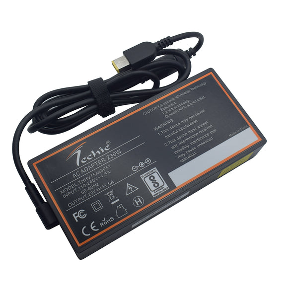 Techie 230W Laptop Charger for Lenovo Legion Slim 5 16APH8, LOQ 15AHP9, GX20Z46309 Series (20V, 11.5A) USB Pin