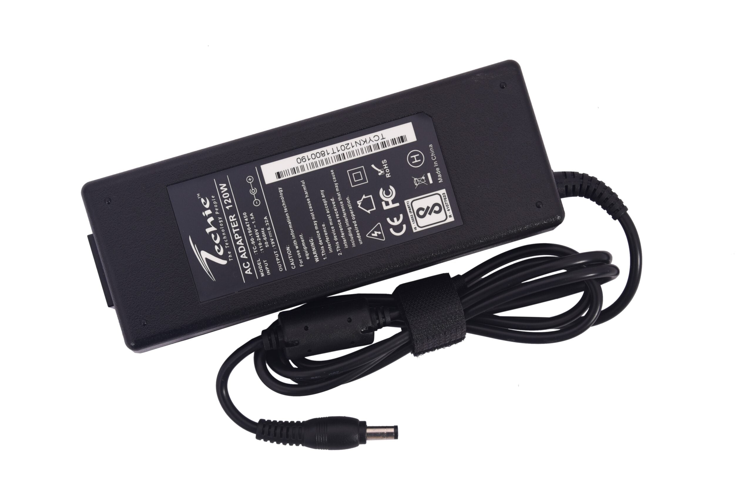 Techie Compatible Lenovo 120W Laptop Charger 19V, 6.32A, 5.5mm x 2.5mm