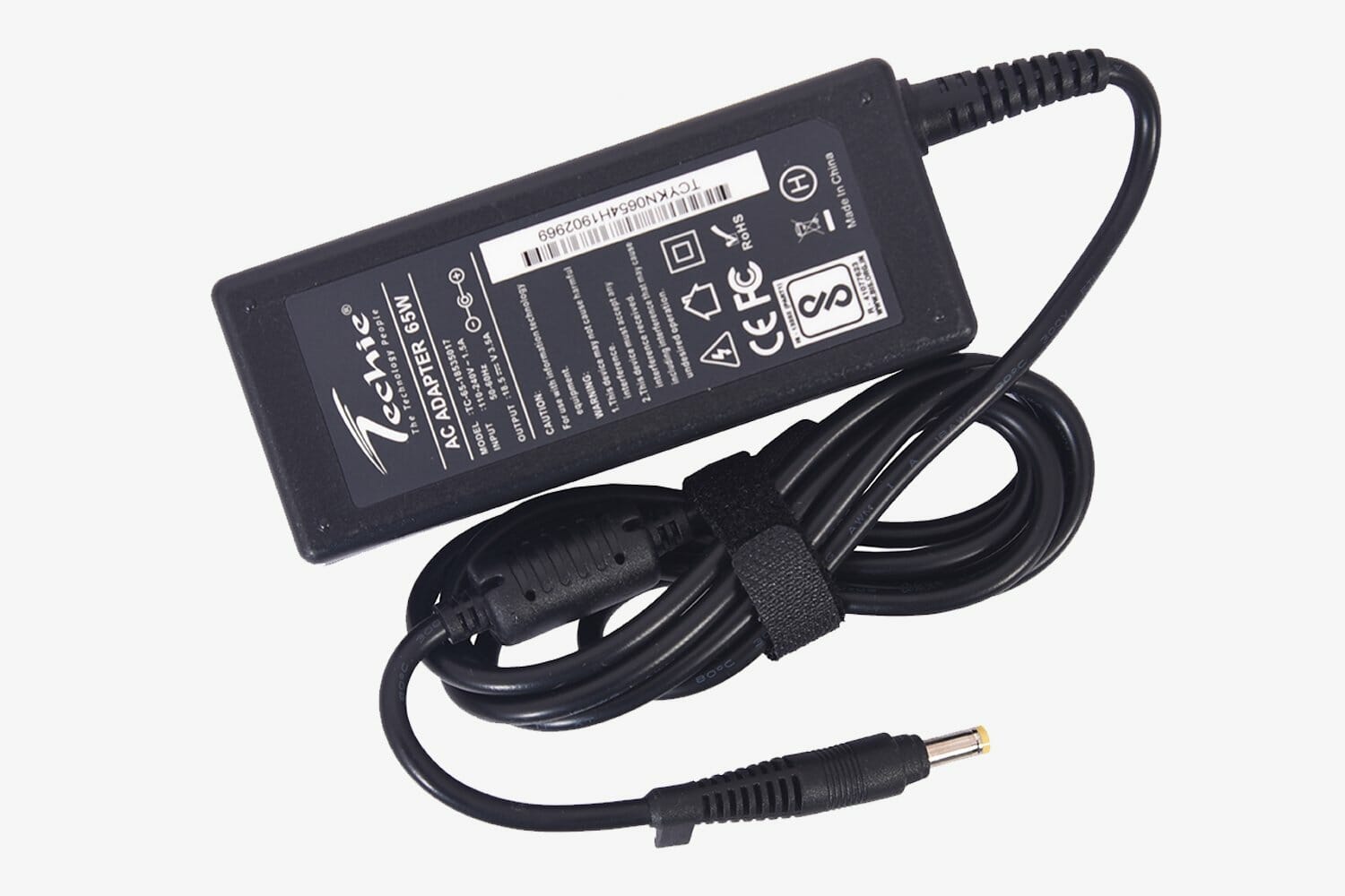Techie Compatible HP 65W Laptop Charger for Mini 311-1000, Pavilion Dm1-1000, Dv2-1000eo, Dv4000, Dv5000, Spectre XT Pro, and TabletPC TC4200 Series (18.5V, 3.5A)