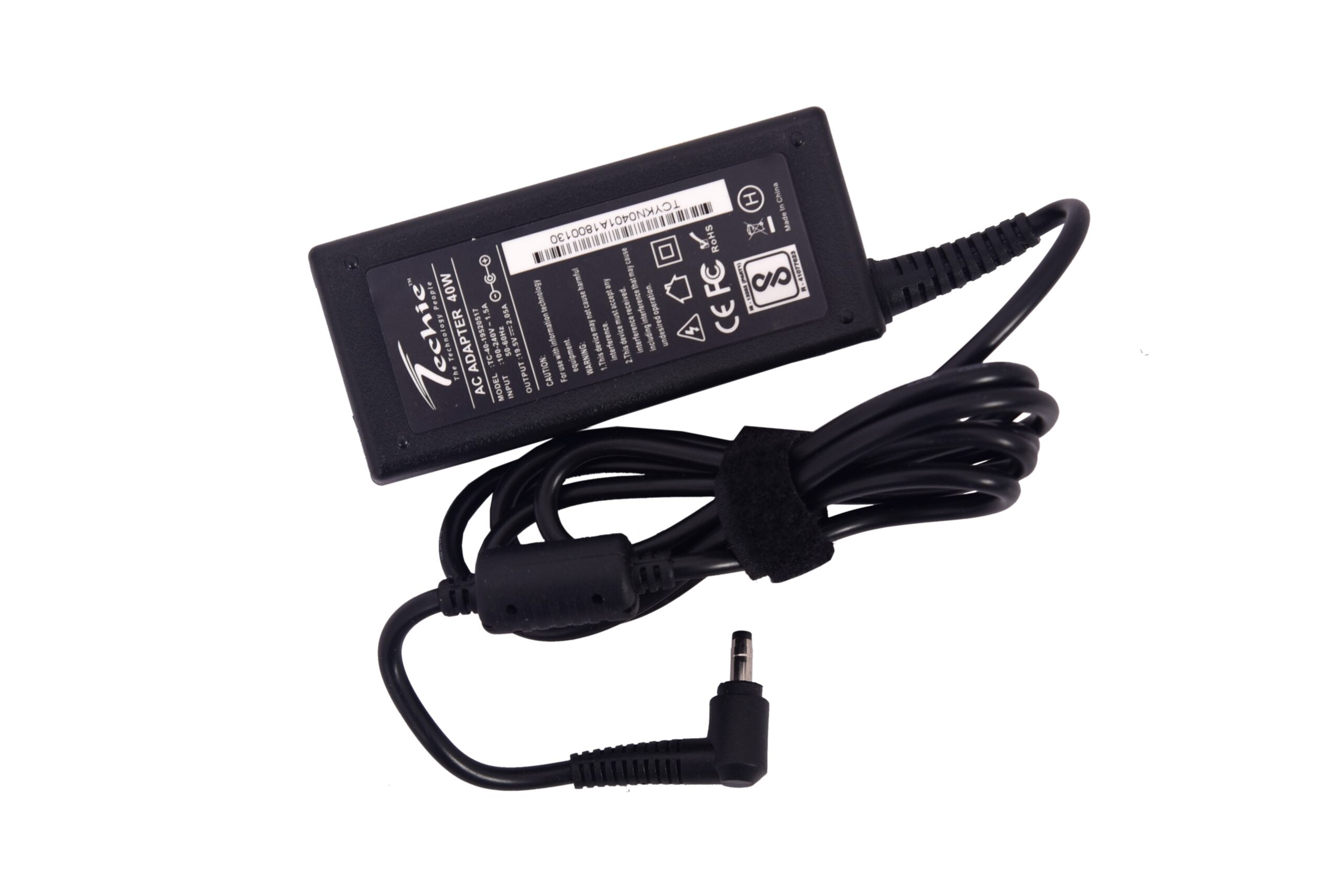 Techie Compatible HP mini 40W Laptop Charger 19.5V, 2.05A, 4.0mm x 1.7mm