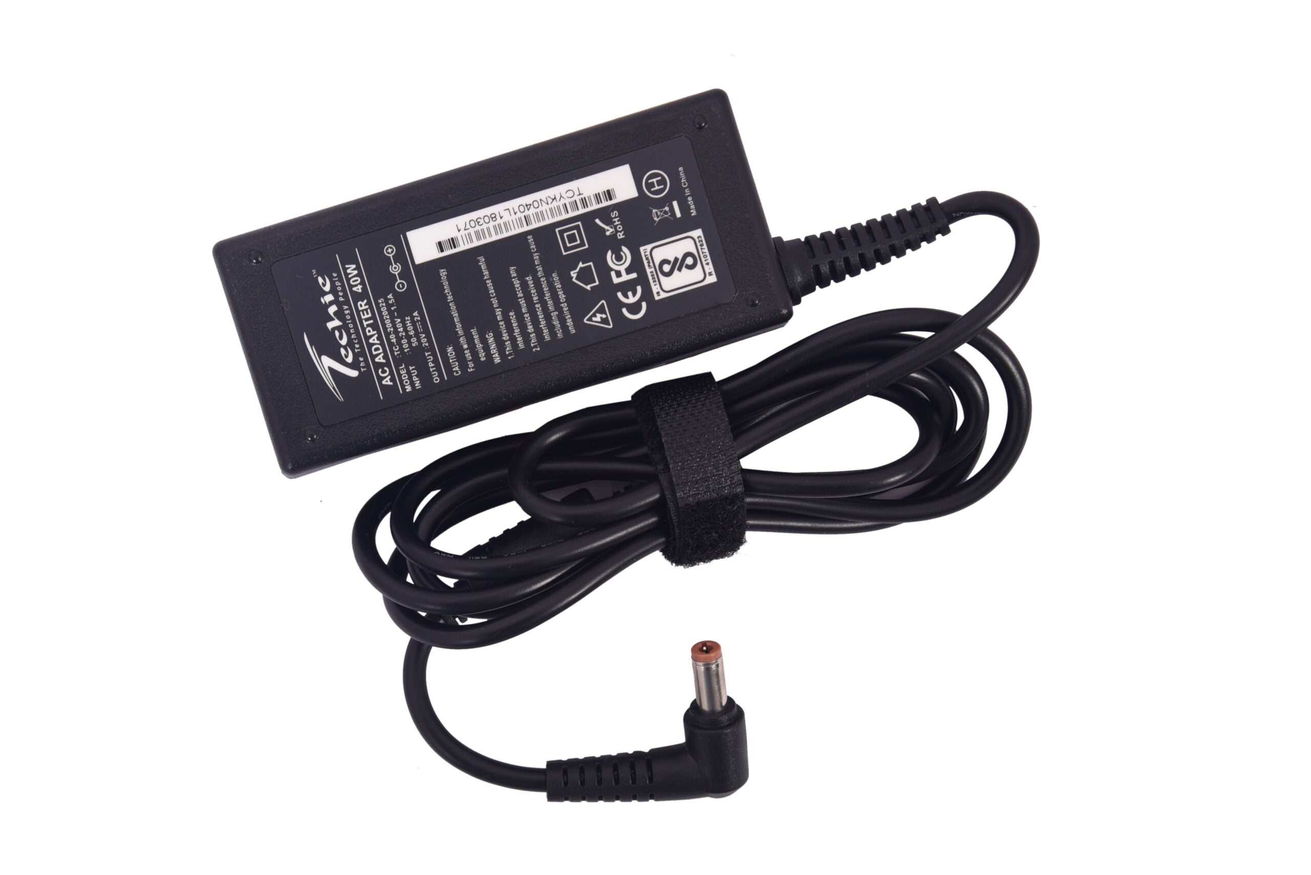 Techie Compatible Lenovo 40W Laptop Charger 20V, 2A, 5.5mm x 2.5mm