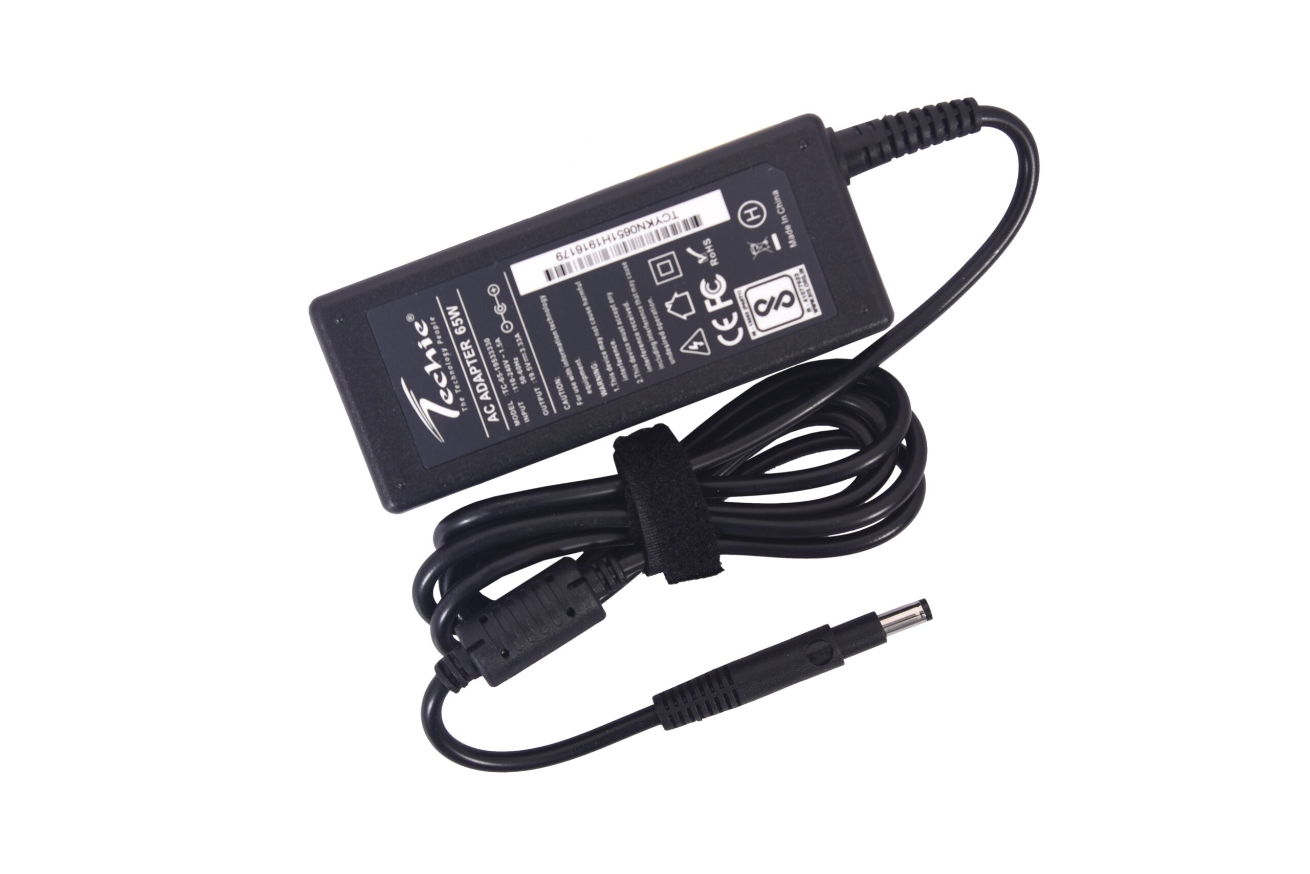 Techie Compatible HP 65W Laptop Charger for Pavilion 15-B, Touchsmart 14-b, Sleekbook 15-b, Envy 4, Envy 6 Series (19.5V, 3.33A)