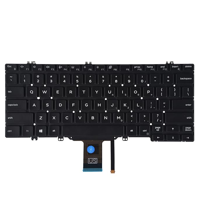 Techie Laptop Keyboard for Dell Latitude 13-5300 2-in-1, E5300, E7300, 7300 With Backlight
