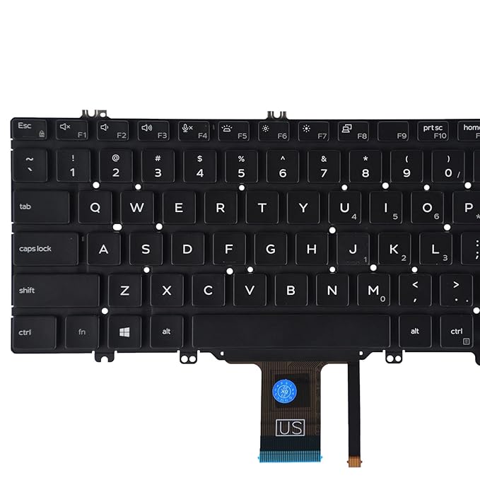 Techie Laptop Keyboard for Dell Latitude 13-5300 2-in-1, E5300, E7300, 7300 With Backlight