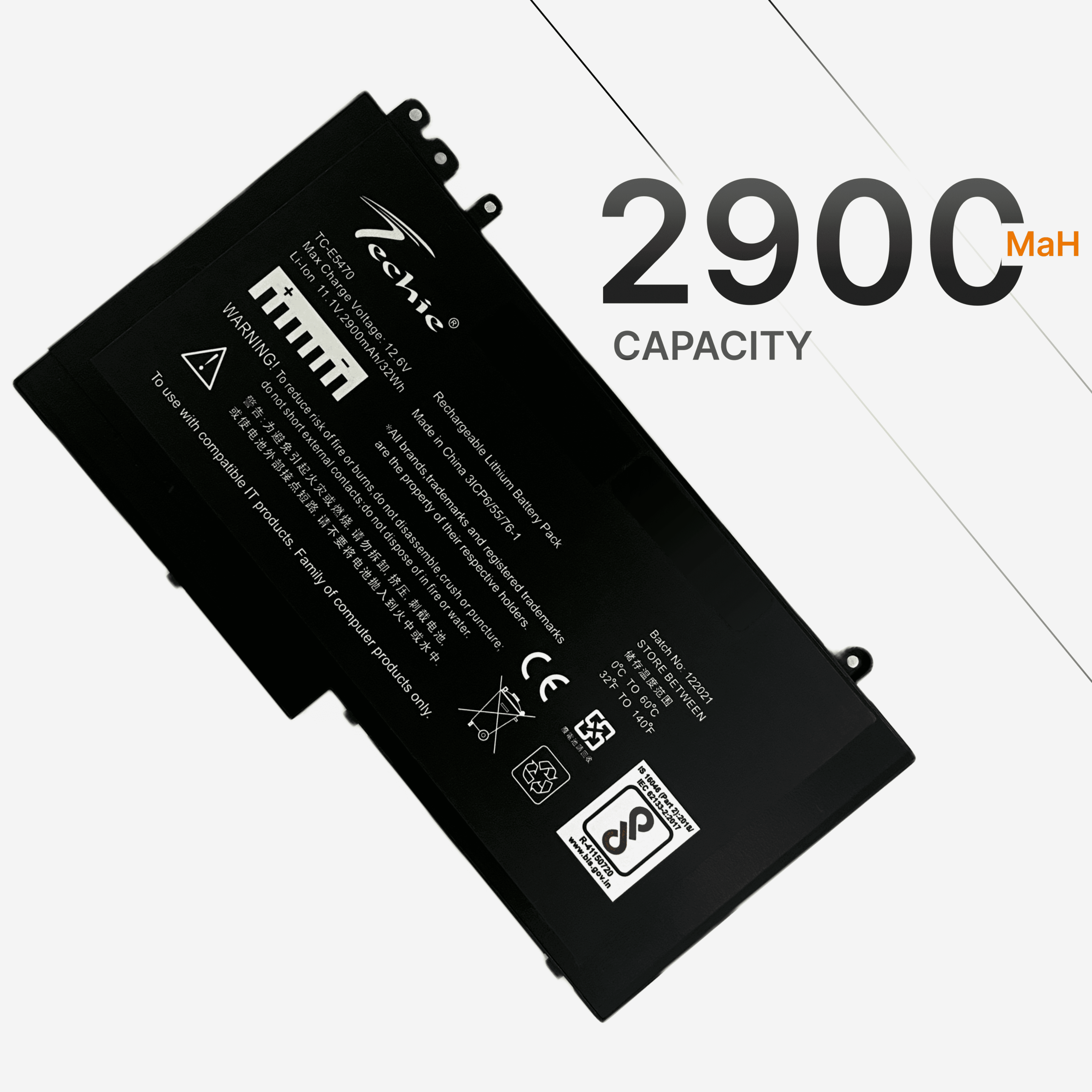 Techie Compatible Battery for Dell E5470 - Latitude E5570, E5270, E5470 Laptops (2900mAh, 3-Cell)