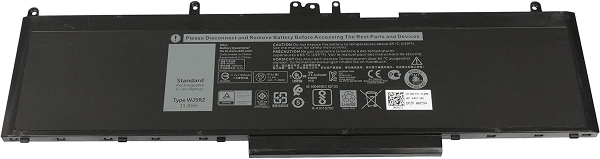 Techie Compatible Battery for Dell WJ5R2 - Precision 3510, Latitude 5570 Laptops (5500mAh, 6-Cell)