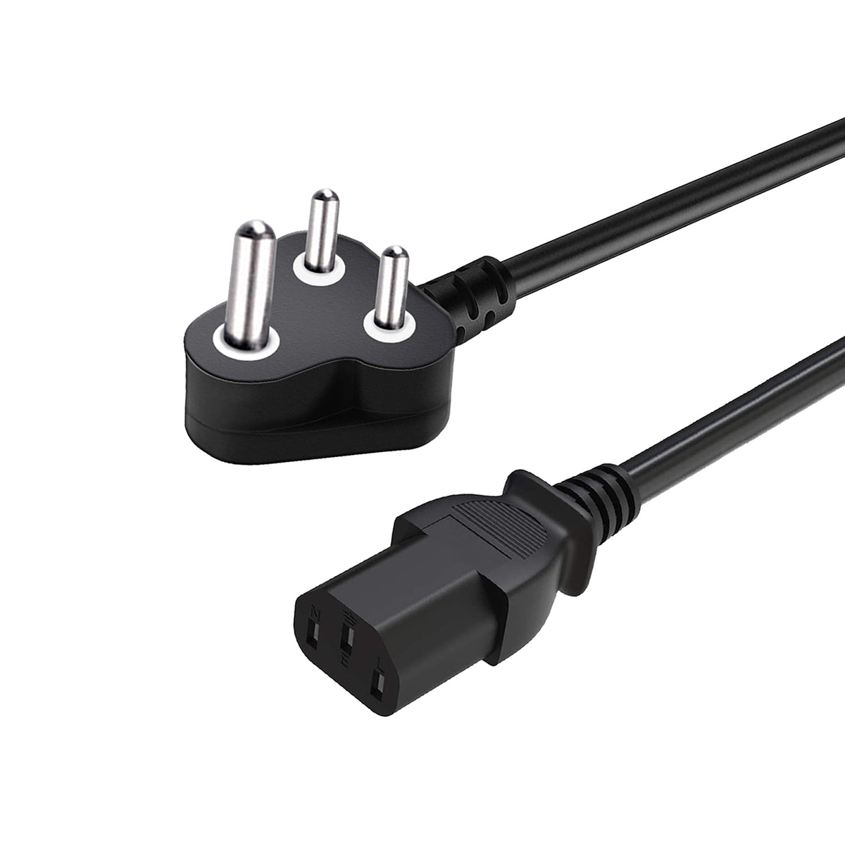 Techie Desktop Power Cord 1.2M | 18 AWG 3-Pin IEC C13 Cable | Works with PC, Monitor, TV, Printer & More