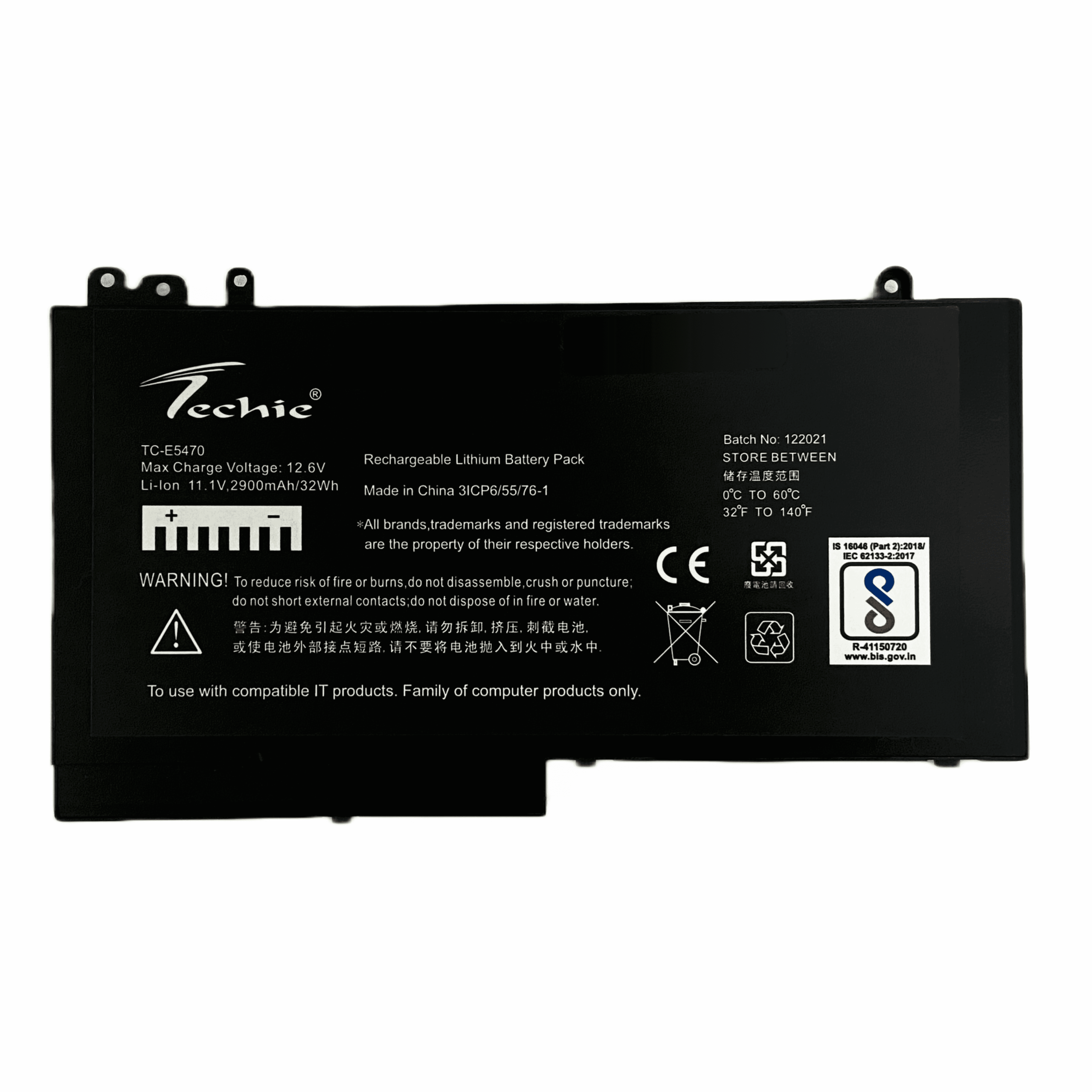 Techie Compatible Battery for Dell E5470 - Latitude E5570, E5270, E5470 Laptops (2900mAh, 3-Cell)