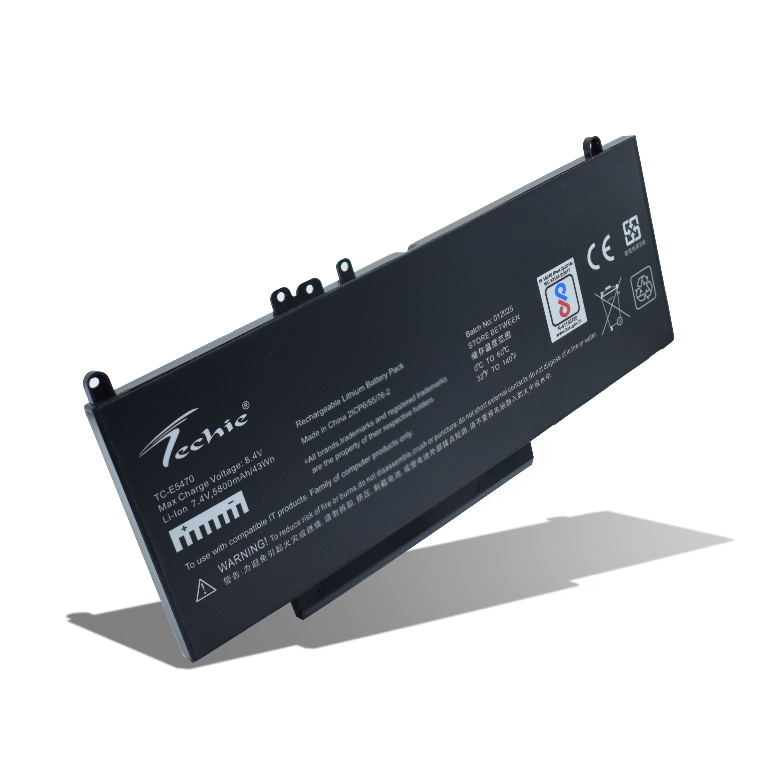 Techie Compatible Battery for Dell E5470 - Latitude E5450, E5470, E5550, E5570, 6MT4T Laptop (5800mAh, 4-Cell)