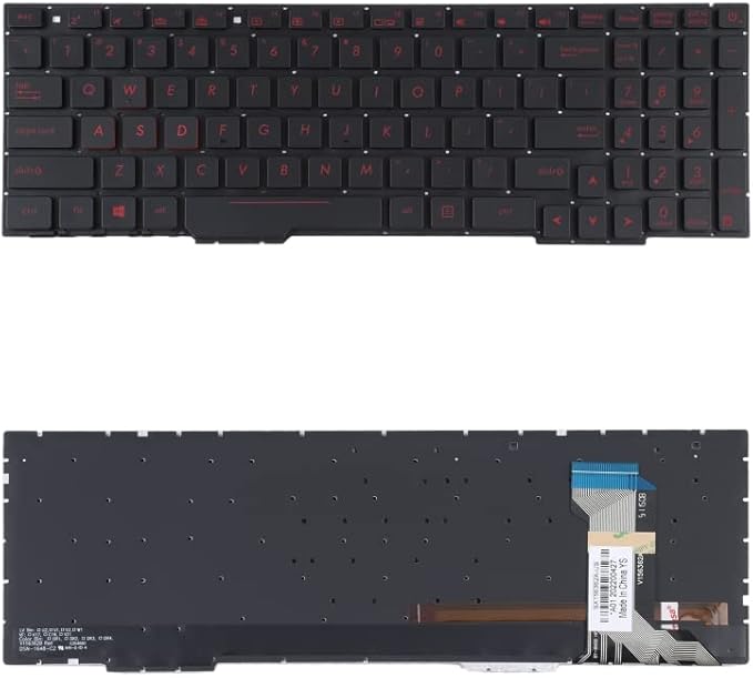 Techie Laptop Keyboard for Asus Rog GL553, GL553V, FX553VD, FX53VD, FX753VD With Backlight