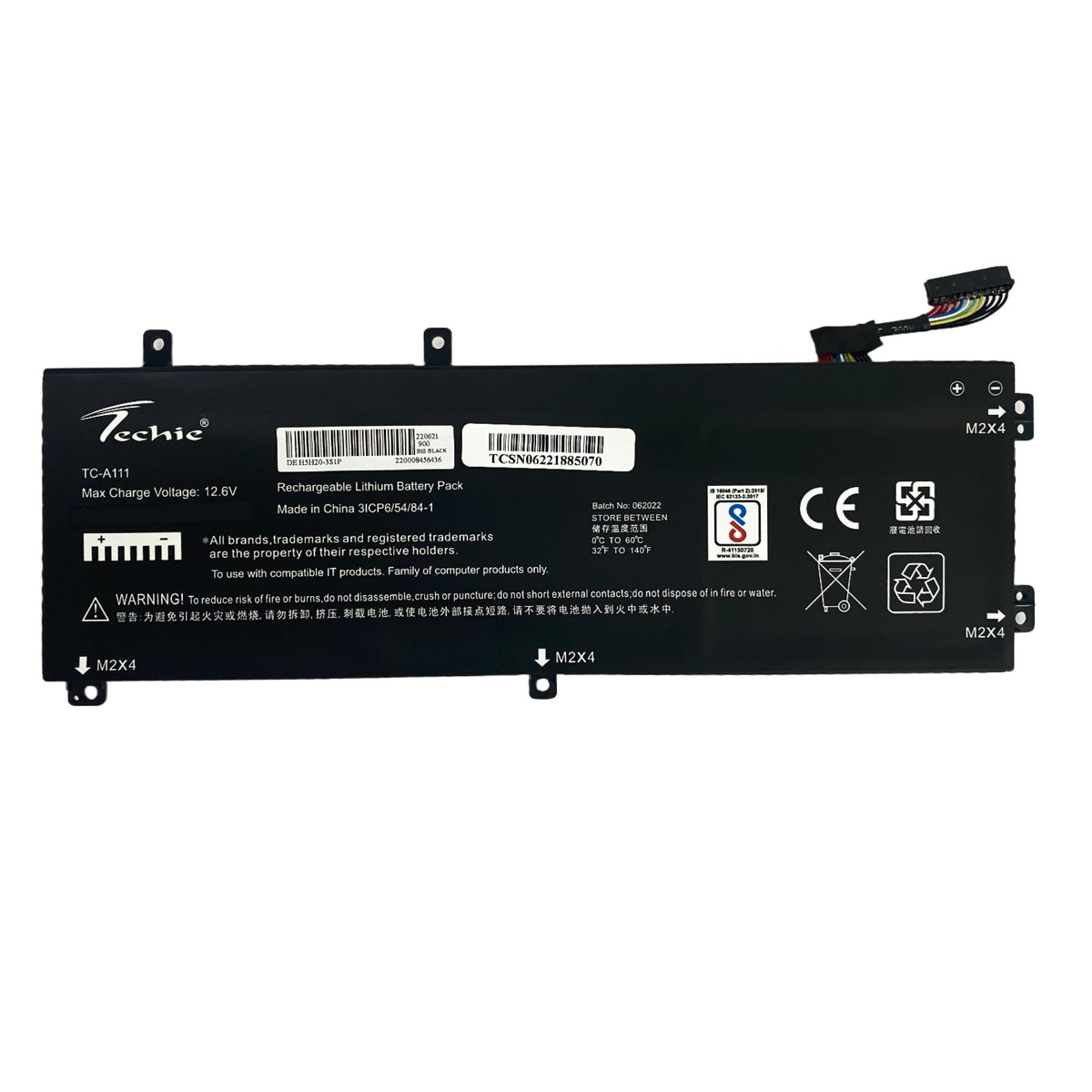 Techie Compatible Battery for Dell H5H20 - Precision 5510, XPS15 9560, 5D91C, P56F001 Laptops (4800mAh, 3-Cell)