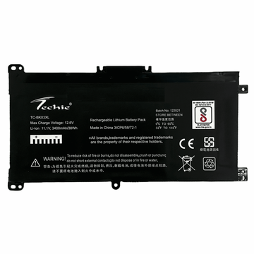 Techie Compatible Battery for HP BK03XL - HSTNN-LB7S, Pavilion X360 14-BA000NB Laptops (3400mAh, 3-Cell)
