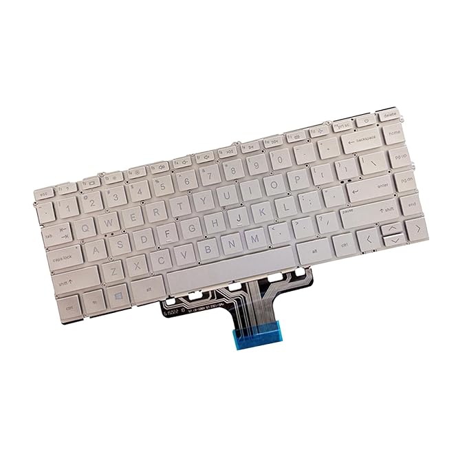 Techie Laptop Keyboard for HP Pavilion X360 14-DV, 14-DW, 14M-DW, TPN-Q244 Silver With Backlight