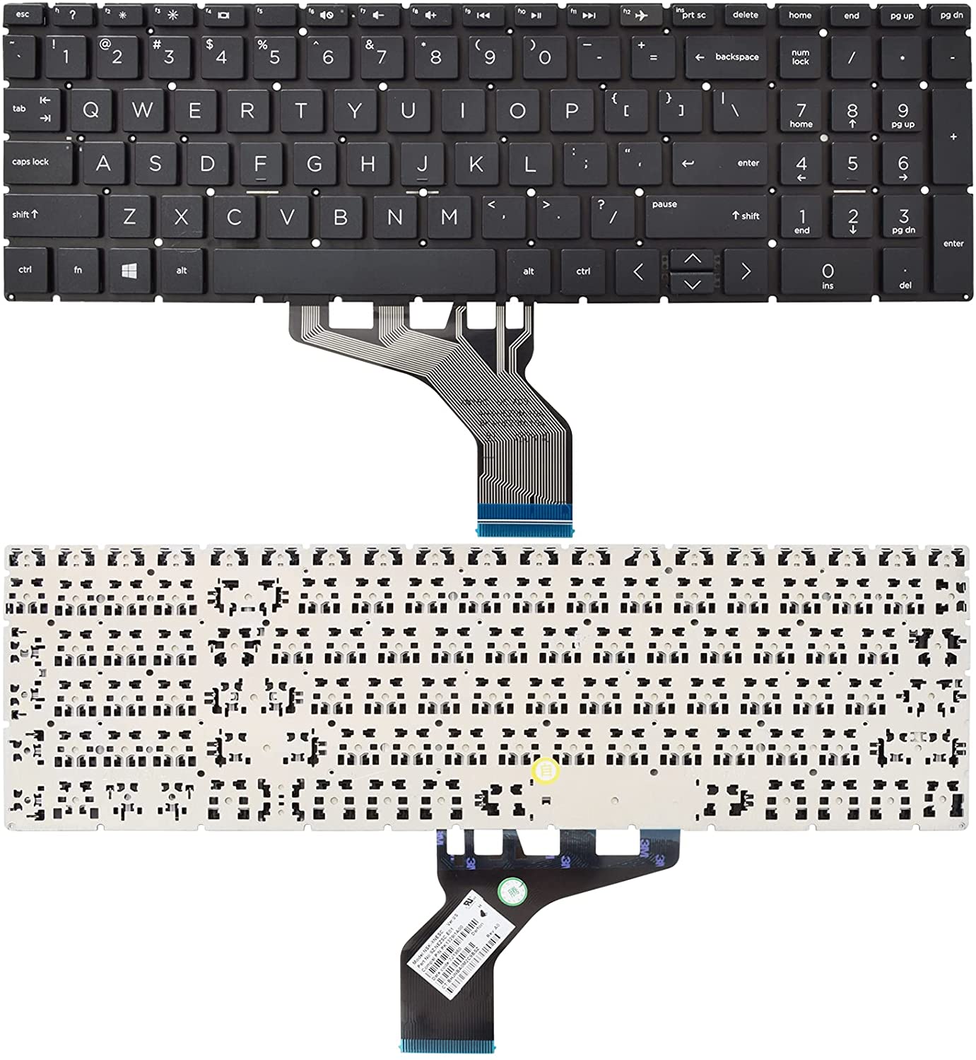 Techie Laptop Keyboard For HP 15-DB, 15-DX, 15-DK, 15-CX, 15-CN, 15-CR, 15-SC Series