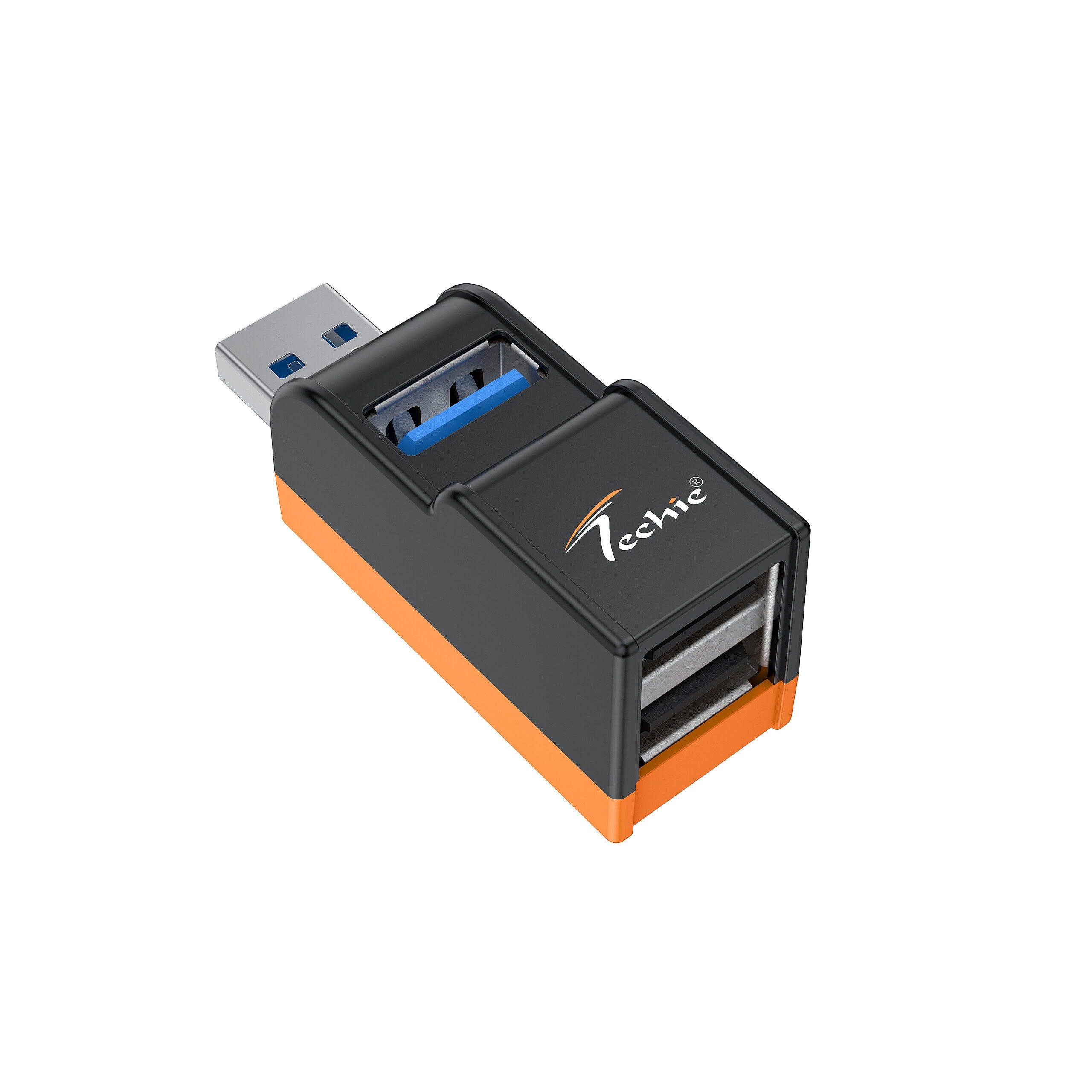 Expand Your Connectivity with Techie 3-in-1 USB Hub – USB 3.0 & 2 x USB 2.0 Ports for Laptop, PC, Mac