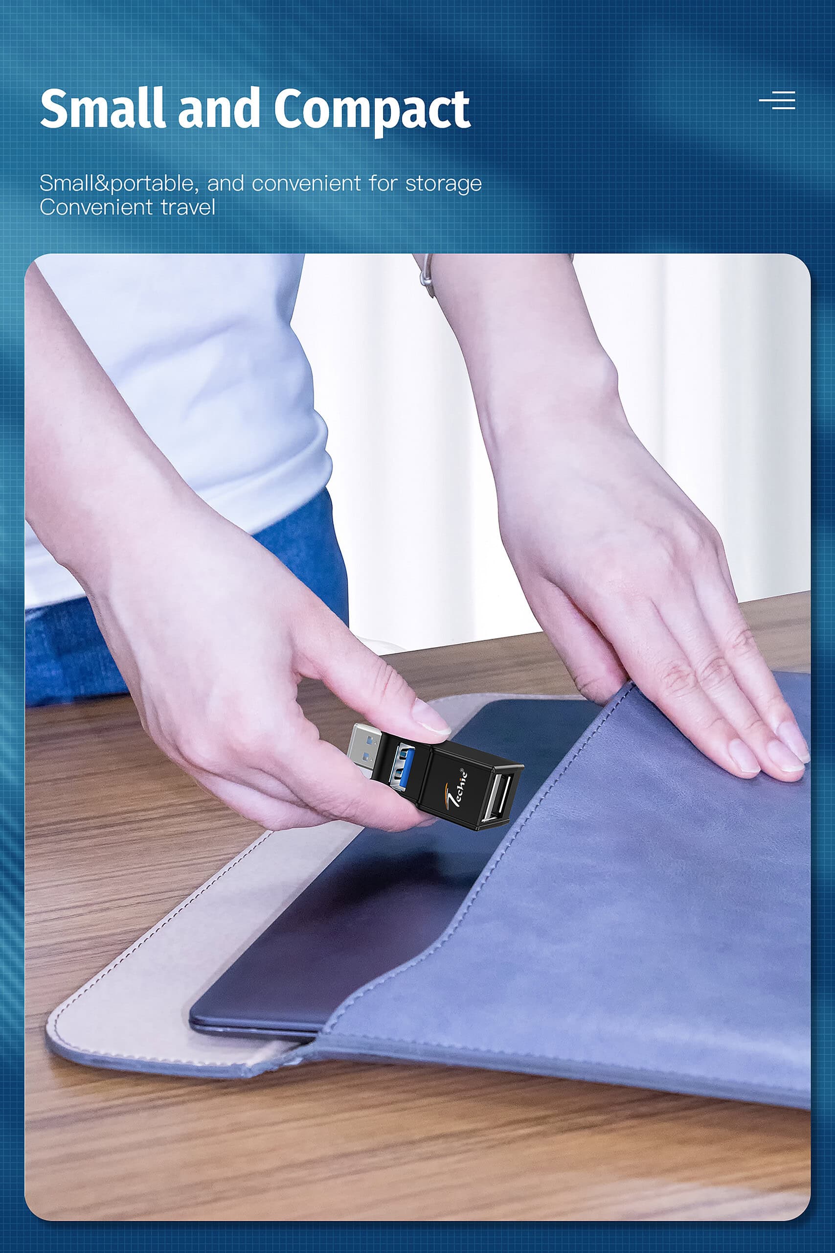 Expand Your Connectivity with Techie 3-in-1 USB Hub – USB 3.0 & 2 x USB 2.0 Ports for Laptop, PC, Mac