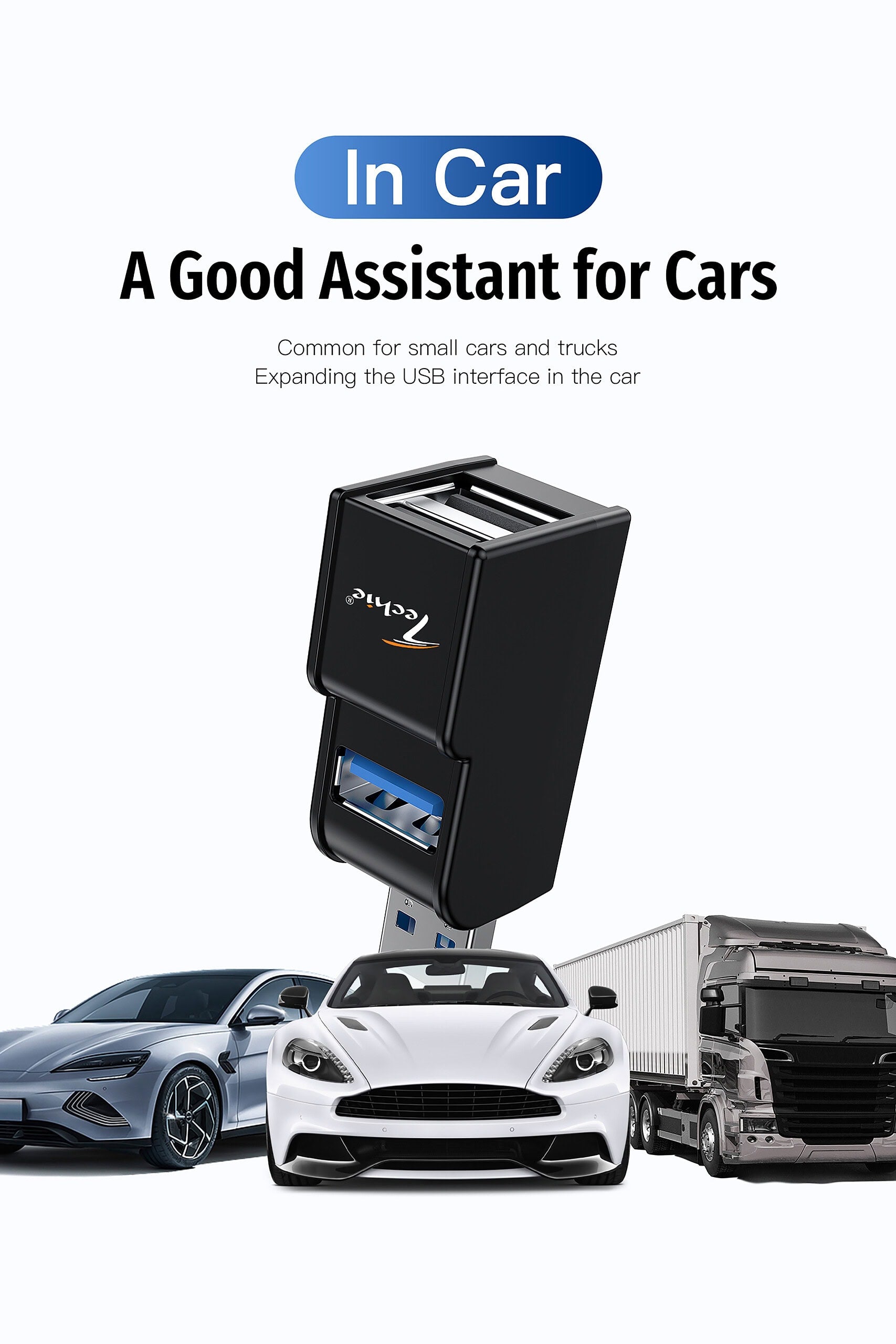 Expand Your Connectivity with Techie 3-in-1 USB Hub – USB 3.0 & 2 x USB 2.0 Ports for Laptop, PC, Mac