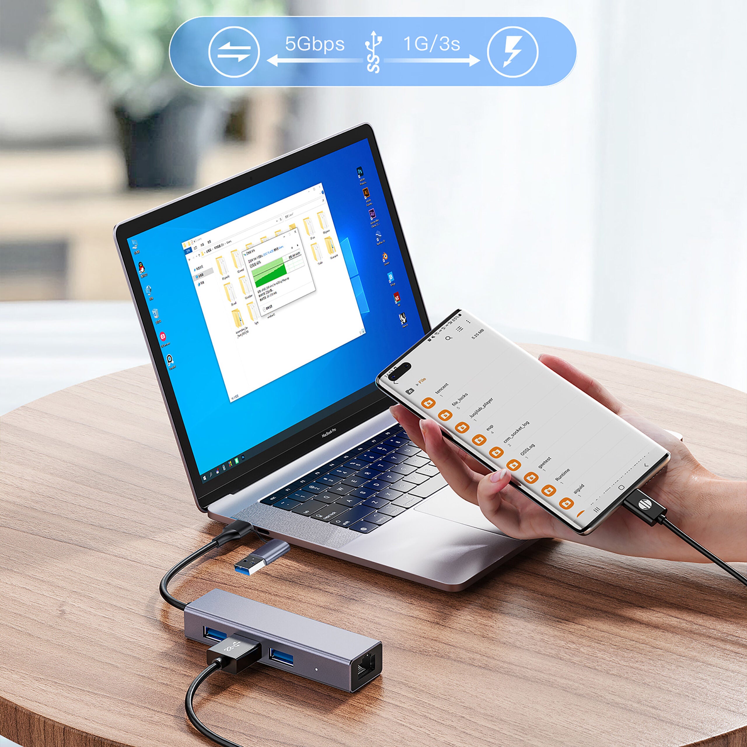Enhance Your Device’s Connectivity with Techie 4-in-2 USB/Type-C Hub – 3 x USB 3.0 & 1 x Gigabit Ethernet