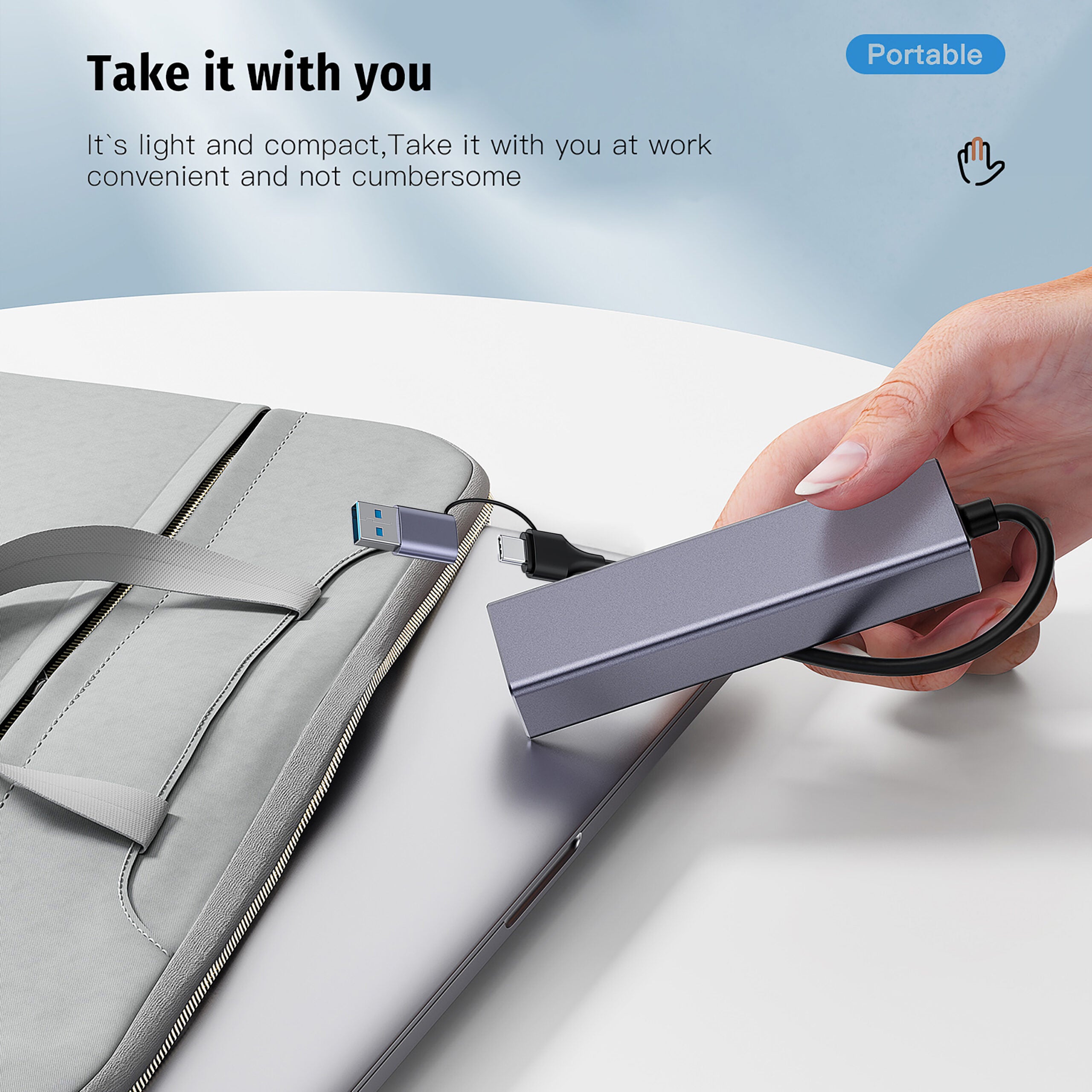 Enhance Your Device’s Connectivity with Techie 4-in-2 USB/Type-C Hub – 3 x USB 3.0 & 1 x Gigabit Ethernet