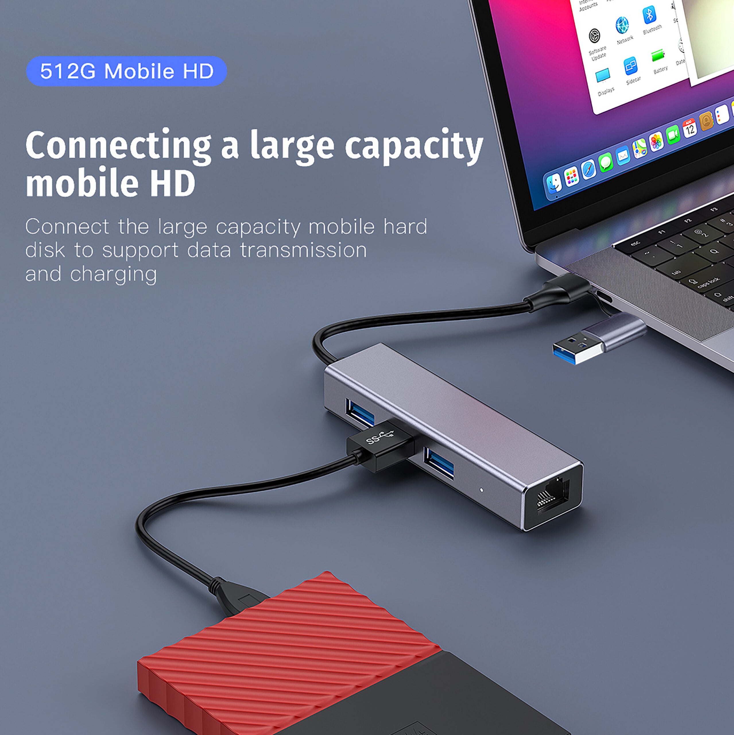 Enhance Your Device’s Connectivity with Techie 4-in-2 USB/Type-C Hub – 3 x USB 3.0 & 1 x Gigabit Ethernet