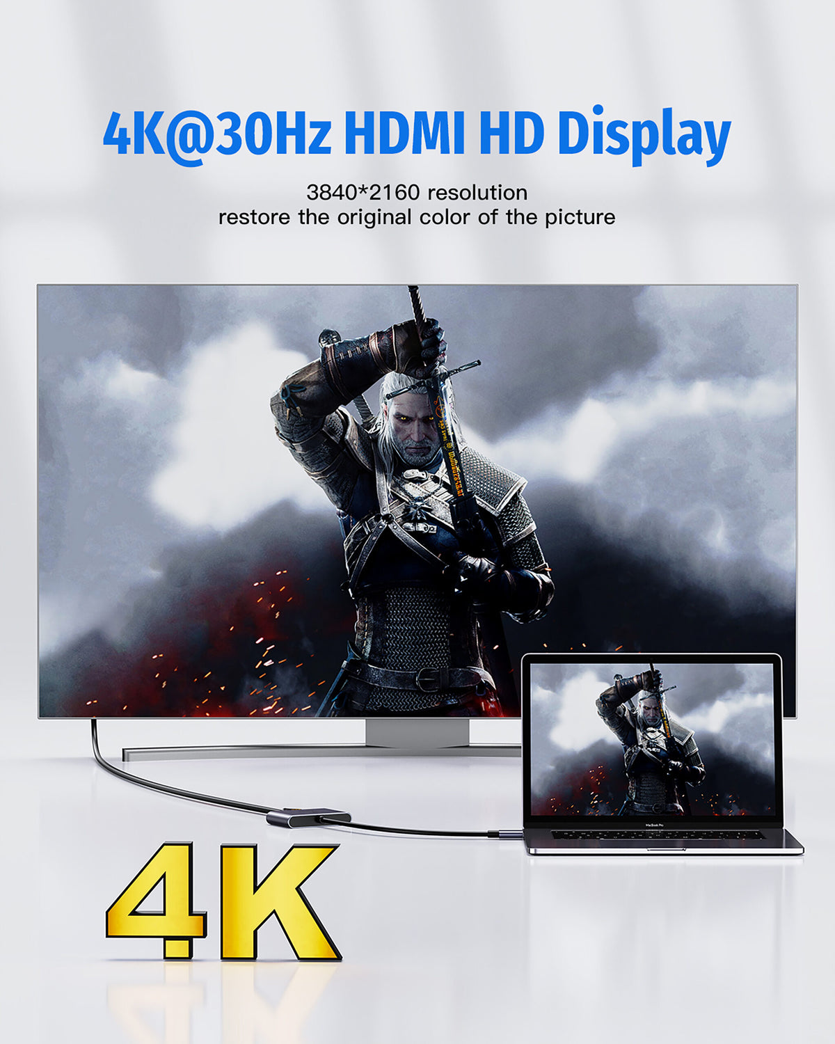 Techie TC Connect 3-in-1 Type C Hub: PD 100W Type-C, USB 3.2 (10Gbps), 4K@60Hz HDMI