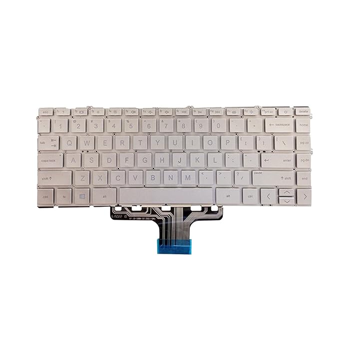 Techie Keyboard for HP 14-DW Series and 14-DY Series Laptops Silver Without Backlight