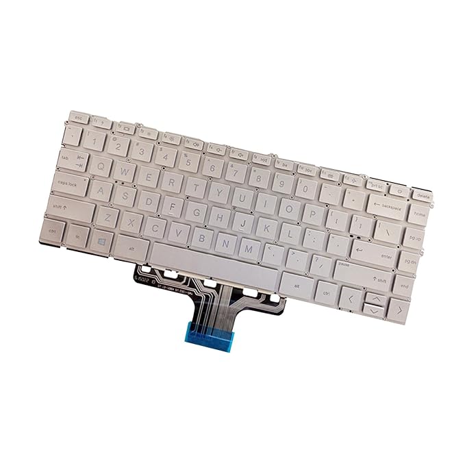 Techie Laptop Keyboard for HP Pavilion X360 14-DV, 14-DW, 14M-DW, TPN-Q244 Silver With Backlight