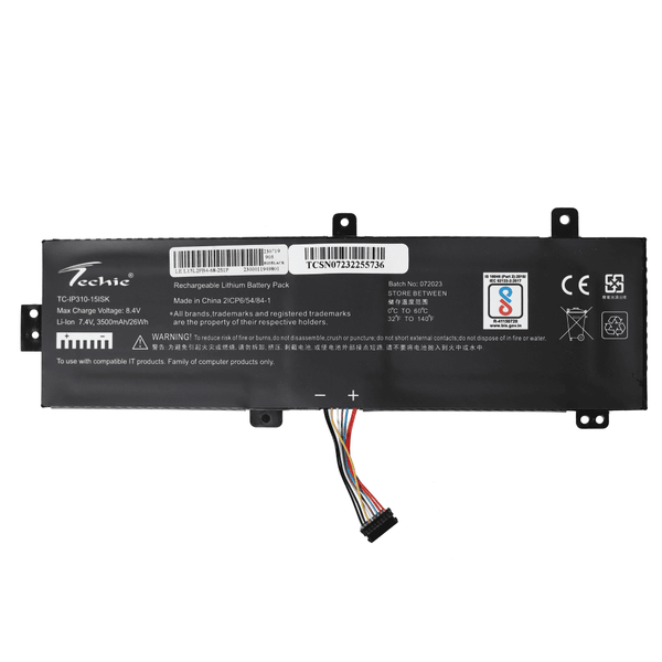 Techie Compatible Battery for Lenovo IP310-15ABR - Ideapad 310-15IKB, 310-15ISK, 510-15ISK Series Laptops (3500mAh, 2-Cell)