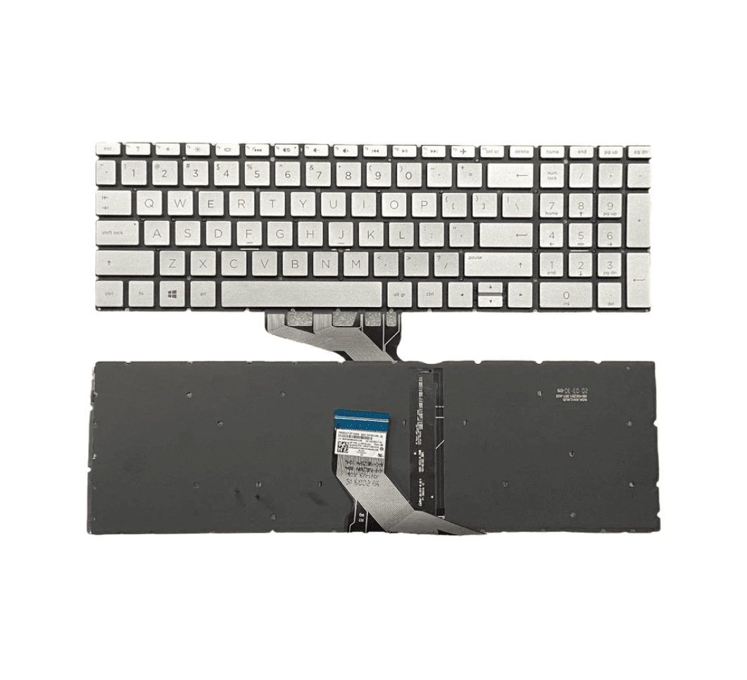 Techie Laptop Keyboard For HP Pavilion 15-DA, L20387-001, DX, DB Series Laptops Silver With Backlight