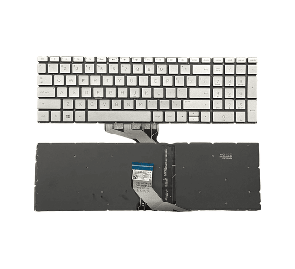 Techie Laptop Keyboard For HP Pavilion 15-DA, L20387-001, DX, DB Series Laptops Silver With Backlight