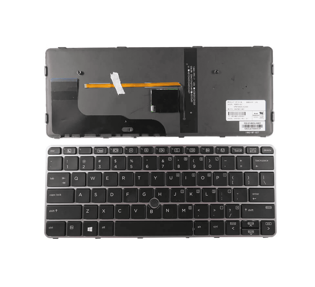 Techie Laptop Keyboard For HP EliteBook 820 G3, 826630-B31, 725 G3, 828 G3 Laptops With Trackball and Backlight
