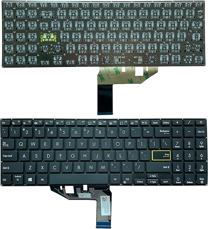 Techie Laptop Keyboard for Asus VivoBook 15 S533, X513, M513, M5600IA, E510 Series