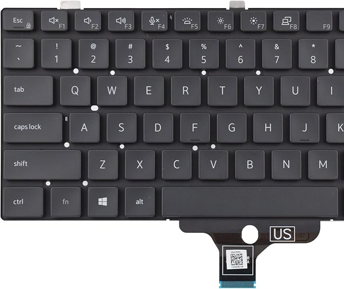 Techie Laptop Keyboard for Dell Latitude 5320, 7310, 7320 Series with Backlight