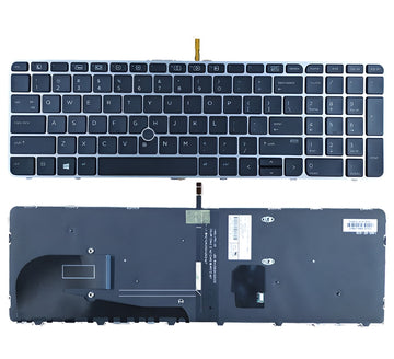 Techie Laptop Keyboard for HP Elitebook 755 G3/G4, 850 G3/G4, ZBOOK 15u G3/G4 Series with Frame, Backlight & Mouse