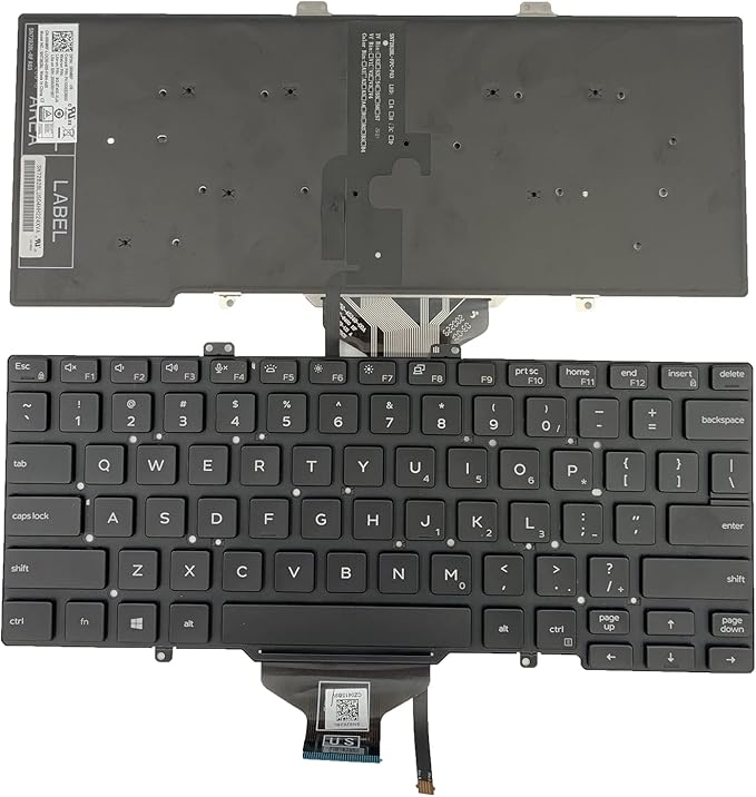 Techie Laptop Keyboard for Dell Latitude 7400, E7400, L3400, 5400 Series with Backlight