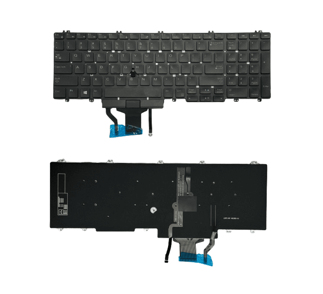 Techie Laptop Keyboard For Dell Precision 7530, 7540, M7530, E7530, 7730, 7740 With Mouse and Backlight